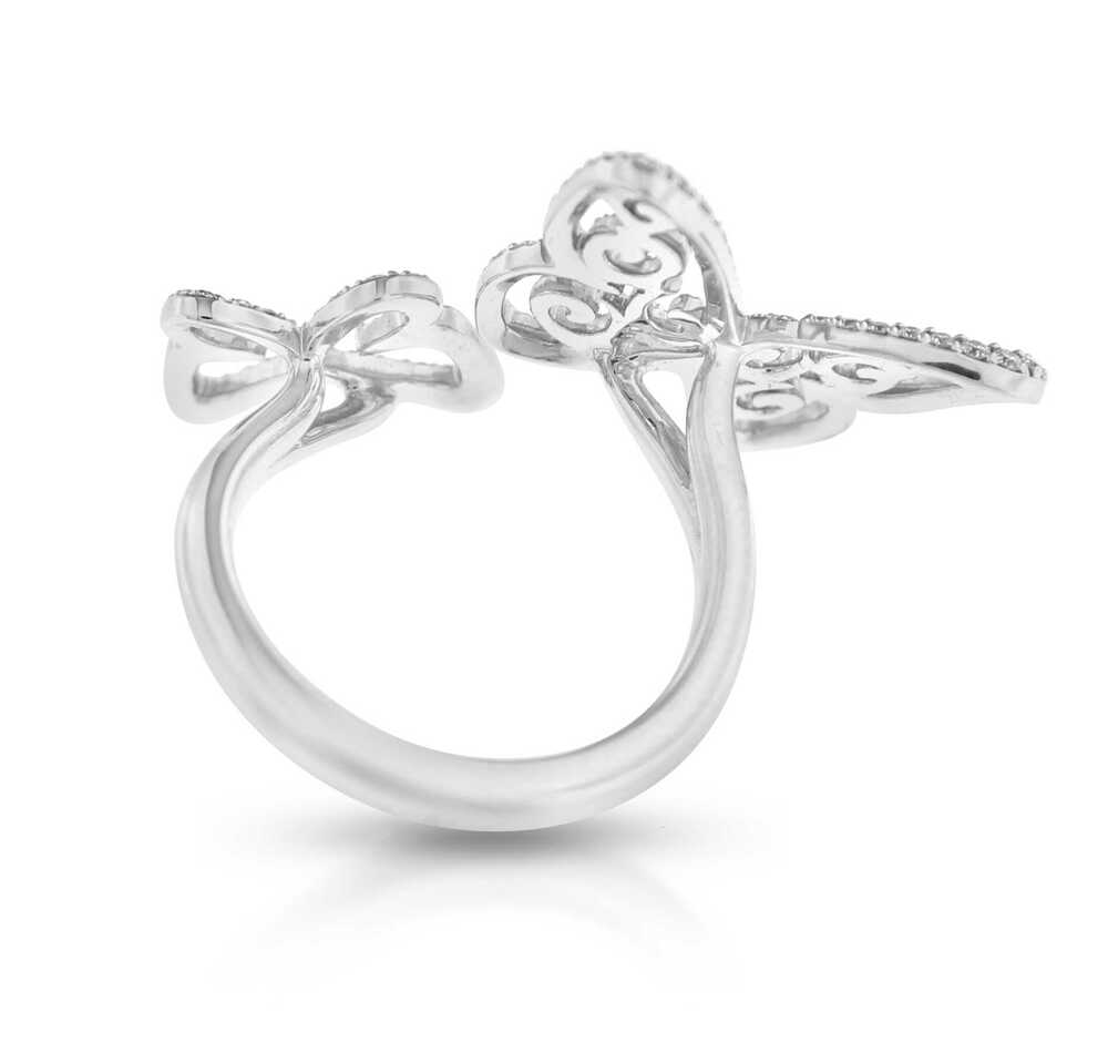 Messika Arabesque Duetto Butterfly Ring white gold
