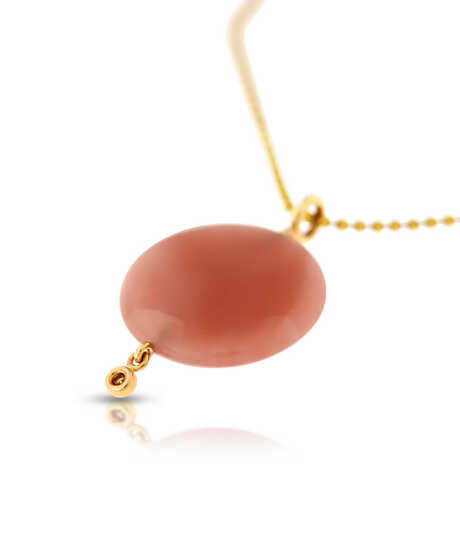 Lux necklace with spheres in rose gold