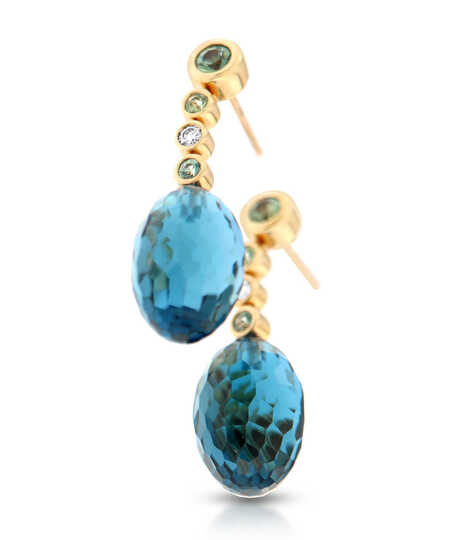 Confetti earrings Sapphire London Topaz