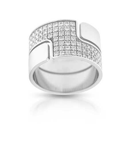 Seventies Ring white gold with brilliants