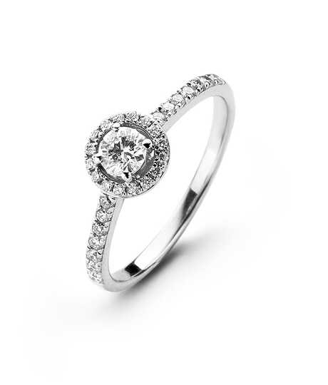 Ring white gold with 0.49 ct brilliants