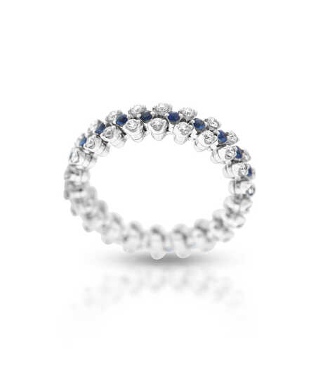 Ring Multi-Size white gold with sapphires