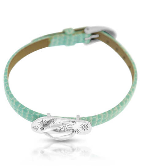 Ipitonga - Armband met witgouden slipper 'Soleils'