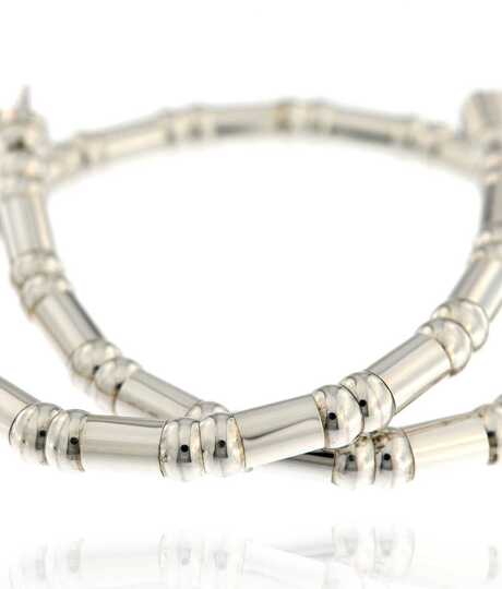 Exclusieve halsketting in wit goud 18 kt