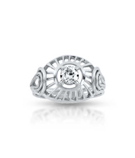 Witgouden ring met een solitaire briljant