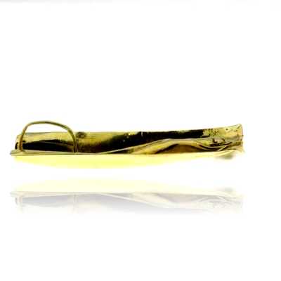 Geel gouden broche met zoetwaterparel