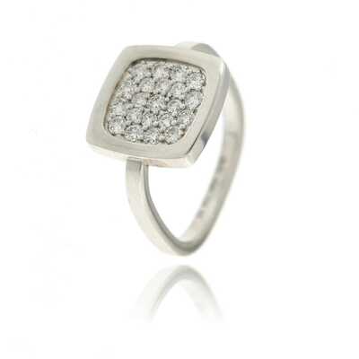 Impression ring  white gold with brilliants