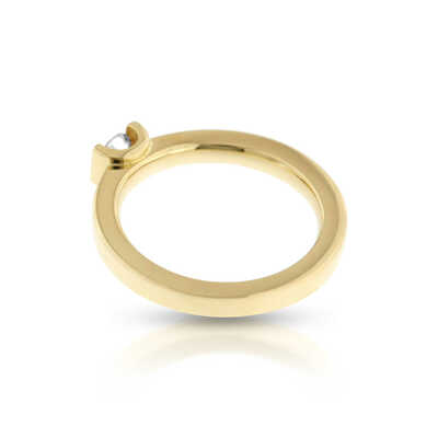 Bague en or jaune avec solitaire 0,21 ct