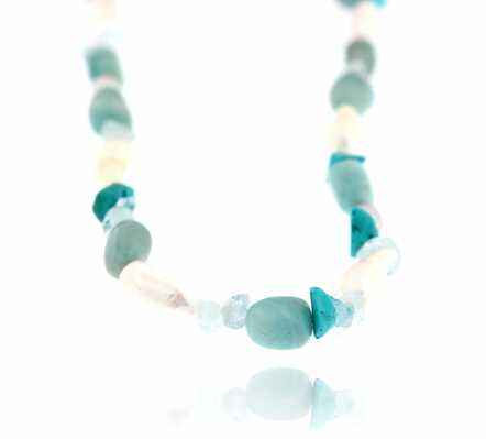 Necklace Aquamarine and Turquoise
