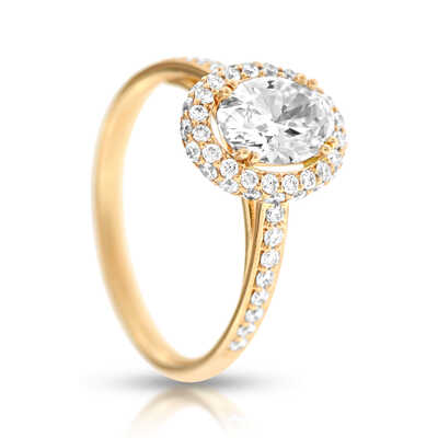 1.01 F/Si1 Gia   0.50 ct R/VVs Or
