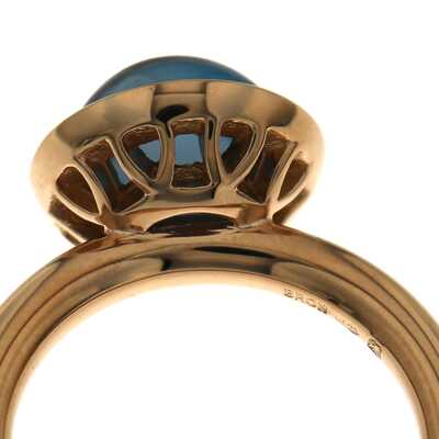 Ring pink gold 18ct with london topaz