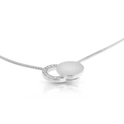 White gold necklace with diamonds 