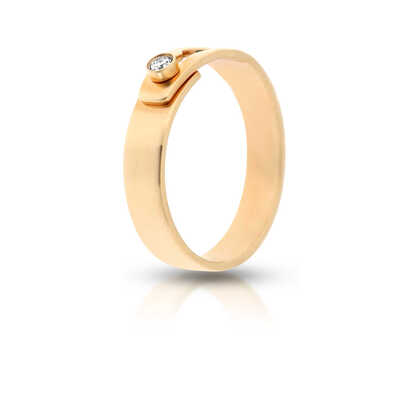 Serrure ring pink gold and diamond