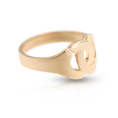 Menottes rose gold ring size 53