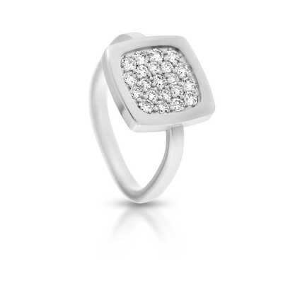 Impression ring  white gold with brilliants
