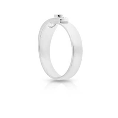 Serrure ring white gold with brilliants