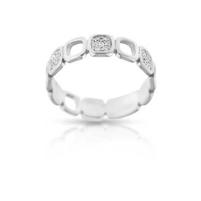 Impression ring white gold with diamond