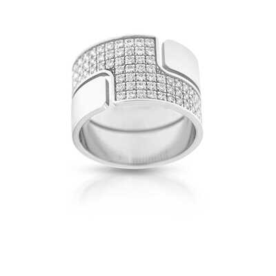 Seventies Ring white gold with brilliants