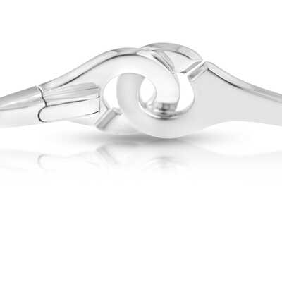 Armband Flex Menottes wit goud   1/2 Diamanten - R10