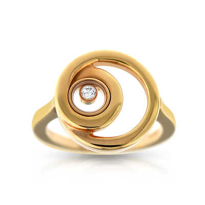 Chopard roze gouden ring 'Happy diamonds'