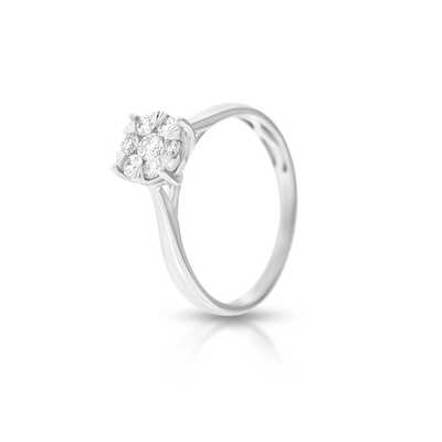 Ring white gold with 0.29 ct brilliants