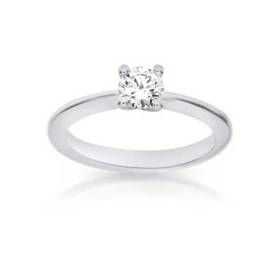 Solitaire or blanc 18 ct 0.48 ct D/Si 1