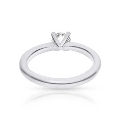 Solitaire or blanc 18 ct 0.48 ct D/Si 1