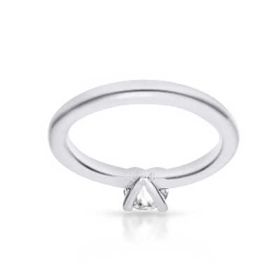 Solitaire or blanc 18 ct 0.48 ct D/Si 1