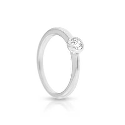 Only Diamond - Solitaire in white gold