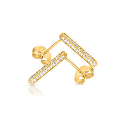 Boucles d'or carrées oj 0.33 ct (84°)