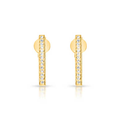 Boucles d'or carrées oj 0.33 ct (84°)