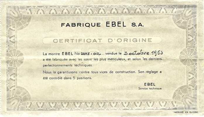 Ebel Vintage Art Deco in yellow gold