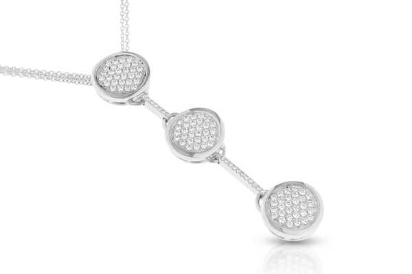 3 cirkels pave R/Vvs 1.08 ct wg 12.6 gr