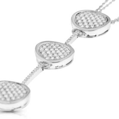 3 cirkels pave R/Vvs 1.08 ct wg 12.6 gr
