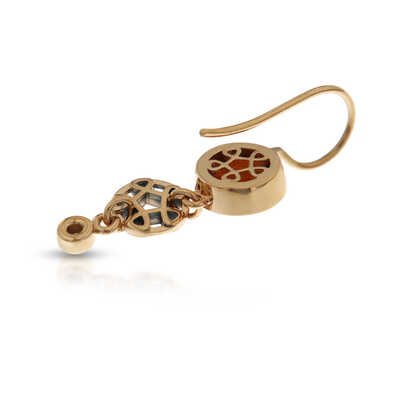 Oorbellen hessoniet   champagne briljant roze goud