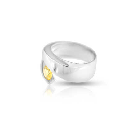 Bague saphir en or blanc de 0,81 ct