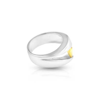 Bague saphir en or blanc de 0,81 ct