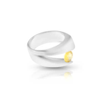 Bague saphir en or blanc de 0,81 ct