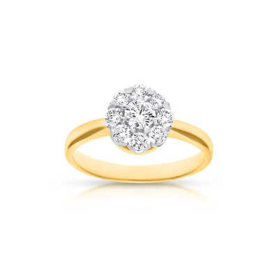 Entourage bicolor avec diamants