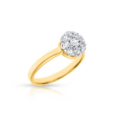 Entourage bicolor avec diamants