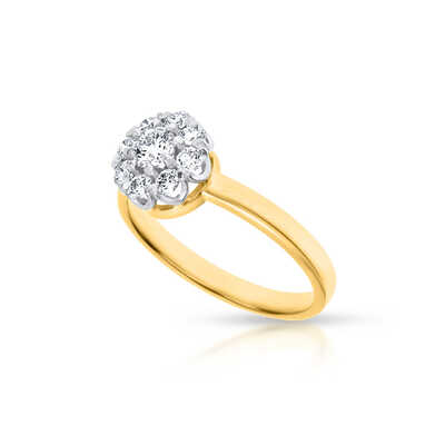 Entourage bicolor avec diamants