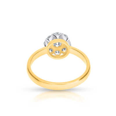Entourage bicolor avec diamants