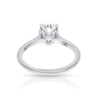 Solitaire in white gold with a 1 ct diamond