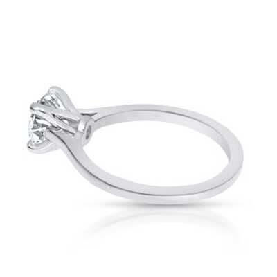 Solitaire in white gold with a 1 ct diamond