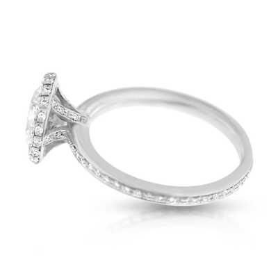 Solitair 1.49 ct I/P2 met 102 brilliants