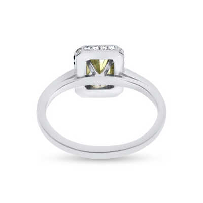 Entourage in platinum with a yellow diamond and 56 brilliants