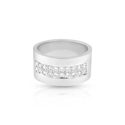 Bague avec 20 diamants de 0,02 ct 18 ct