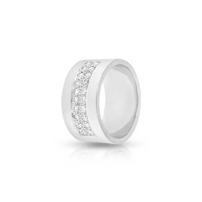 Bague avec 20 diamants de 0,02 ct 18 ct