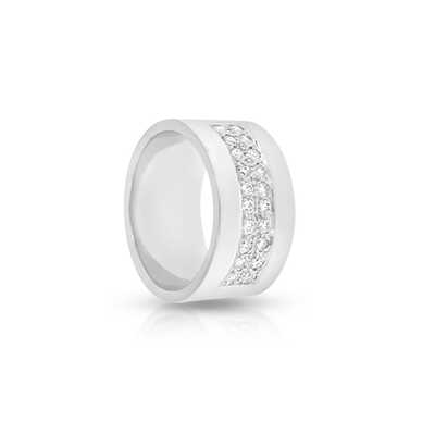 Bague avec 20 diamants de 0,02 ct 18 ct