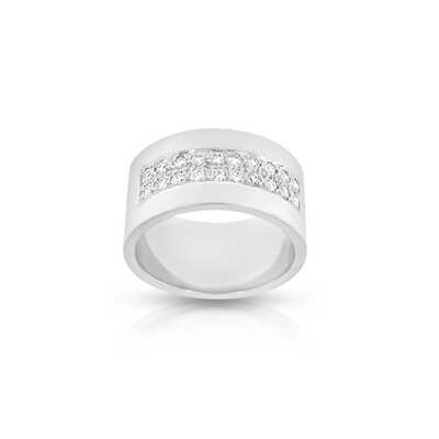 Bague avec 20 diamants de 0,02 ct 18 ct